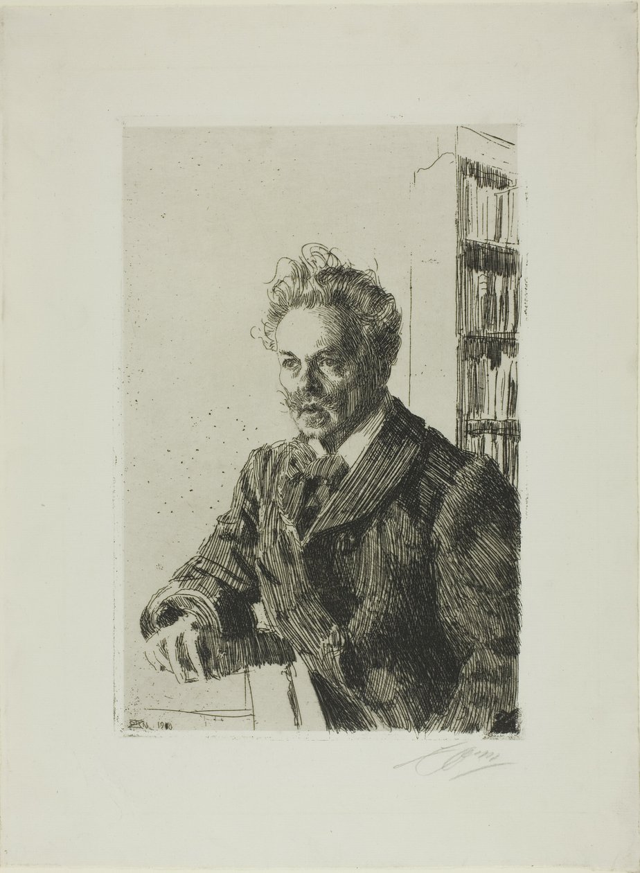 August Strindberg od Anders Leonard Zorn