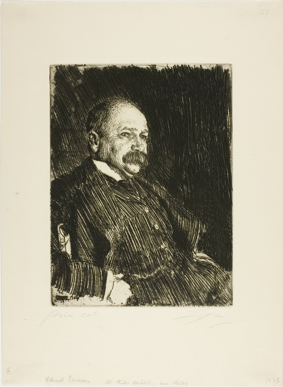 Plukovník Lamont III (Busta) od Anders Leonard Zorn