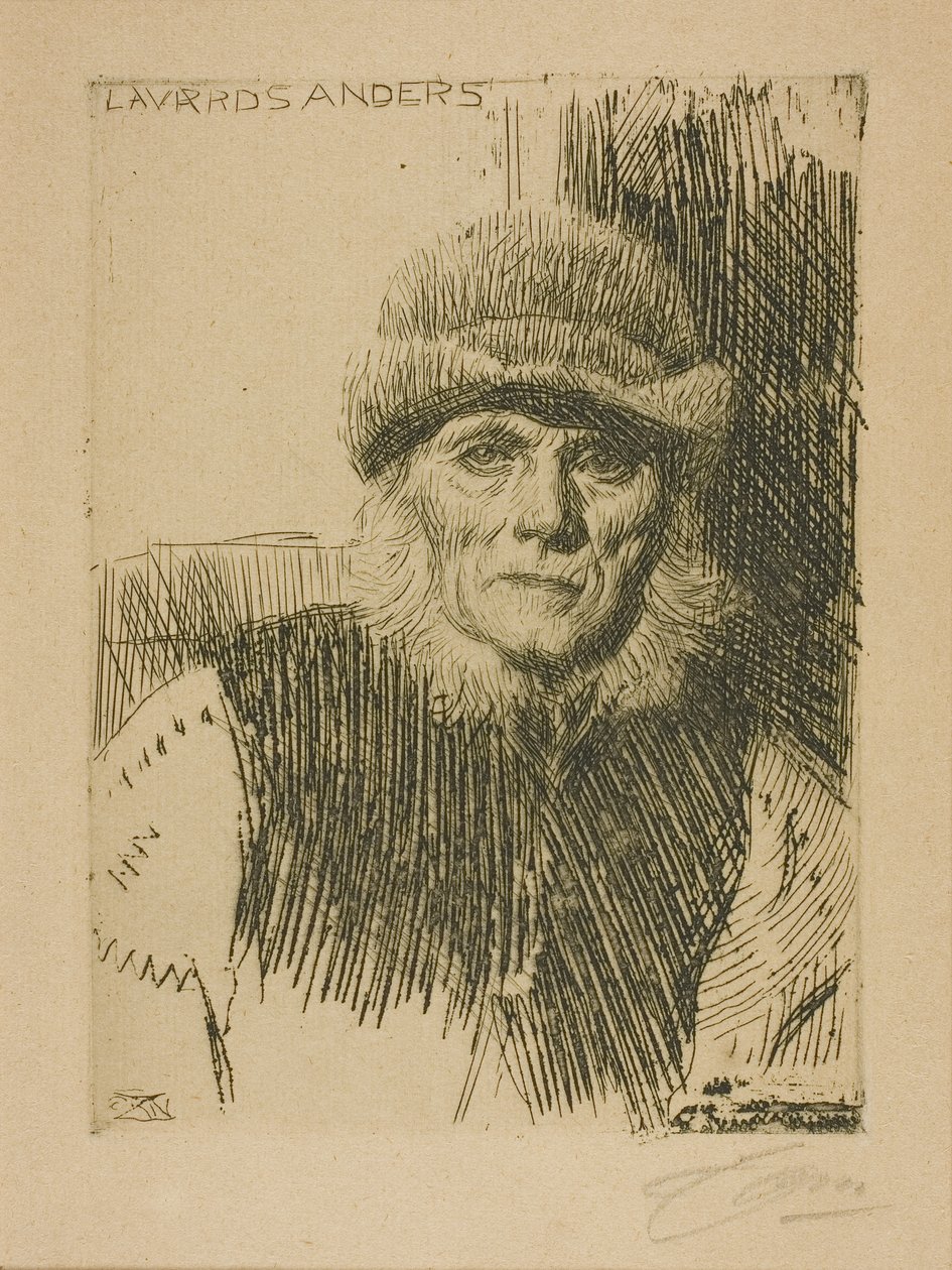 Dalecarlian Rolník (Lavards Anders) od Anders Leonard Zorn