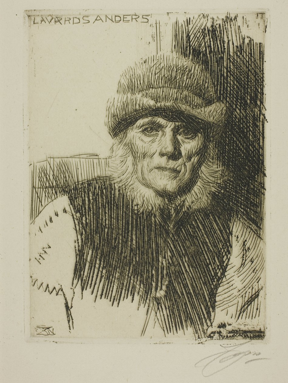 Dalecarlian Rolník (Lavards Anders) od Anders Leonard Zorn