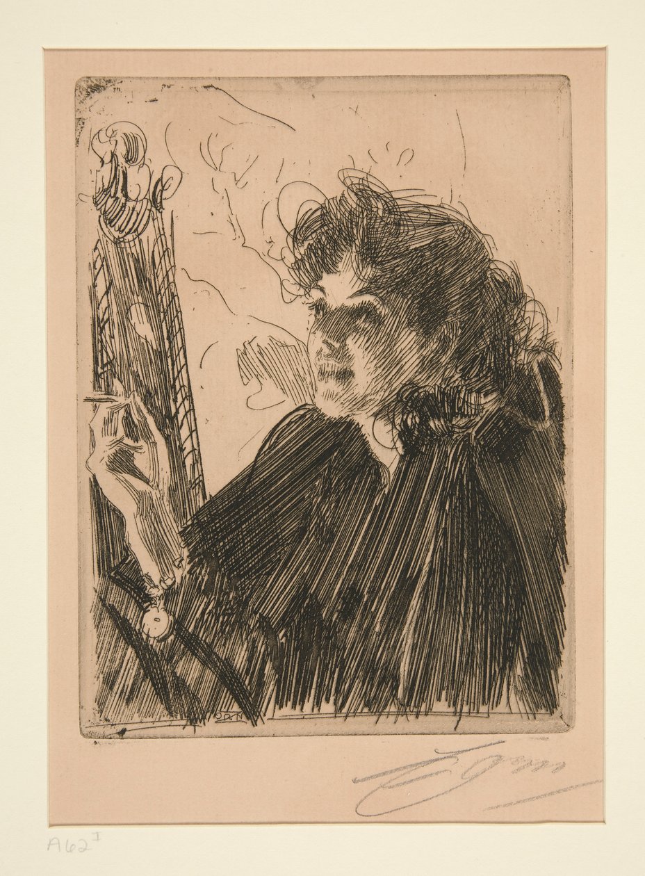 Dívka s cigaretou II od Anders Leonard Zorn