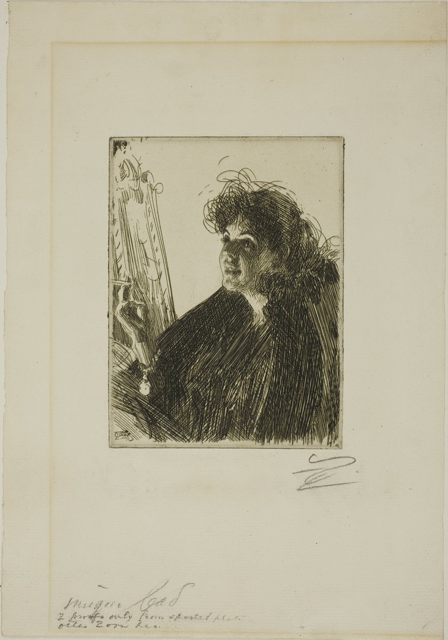 Dívka s cigaretou I od Anders Leonard Zorn