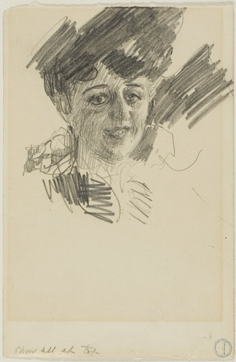 Hlava ženy od Anders Zorn