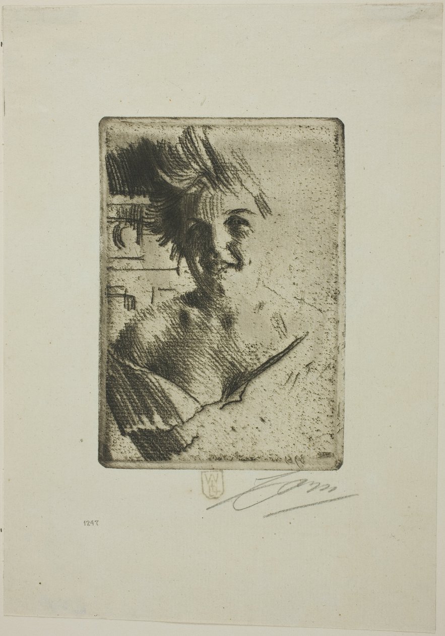 Smějící se model I od Anders Leonard Zorn