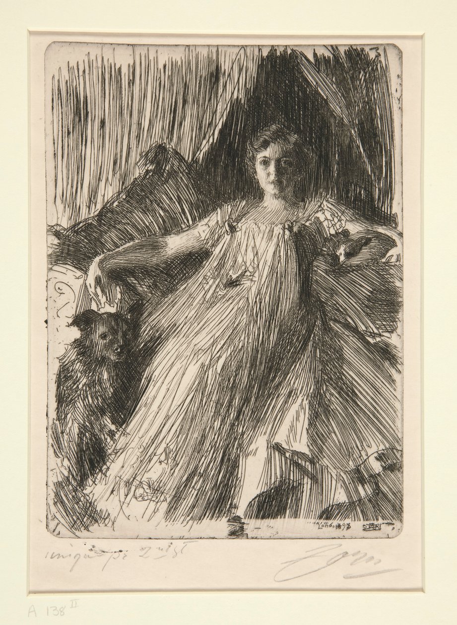 Maud Cassel (paní Ashley) od Anders Leonard Zorn
