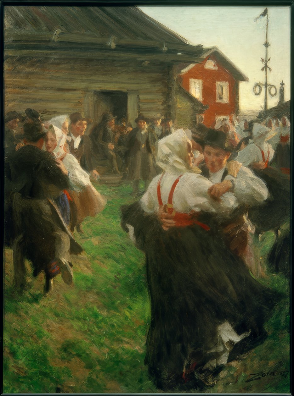 Tanec noci svatojánské od Anders Leonard Zorn