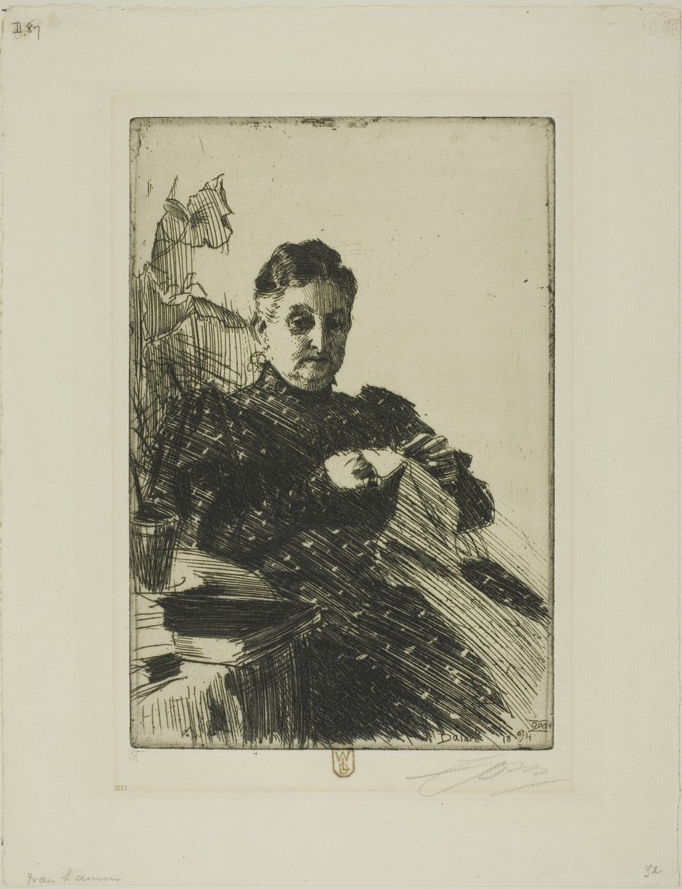 Paní Lamm II od Anders Leonard Zorn
