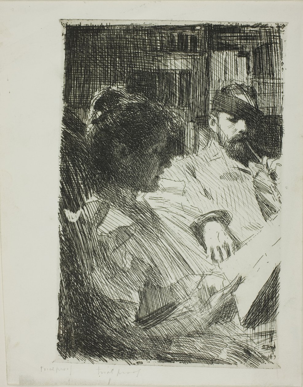 Čtení (Pan a paní Ch. Deeringovi) od Anders Leonard Zorn