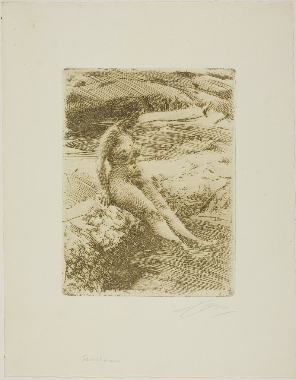 Písečný přístav od Anders Leonard Zorn
