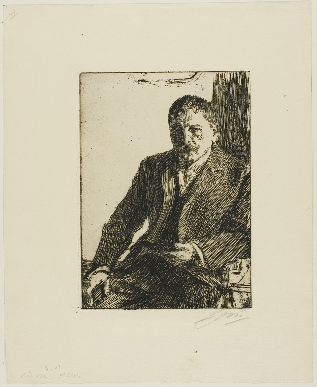 Autoportrét 1904 II od Anders Leonard Zorn