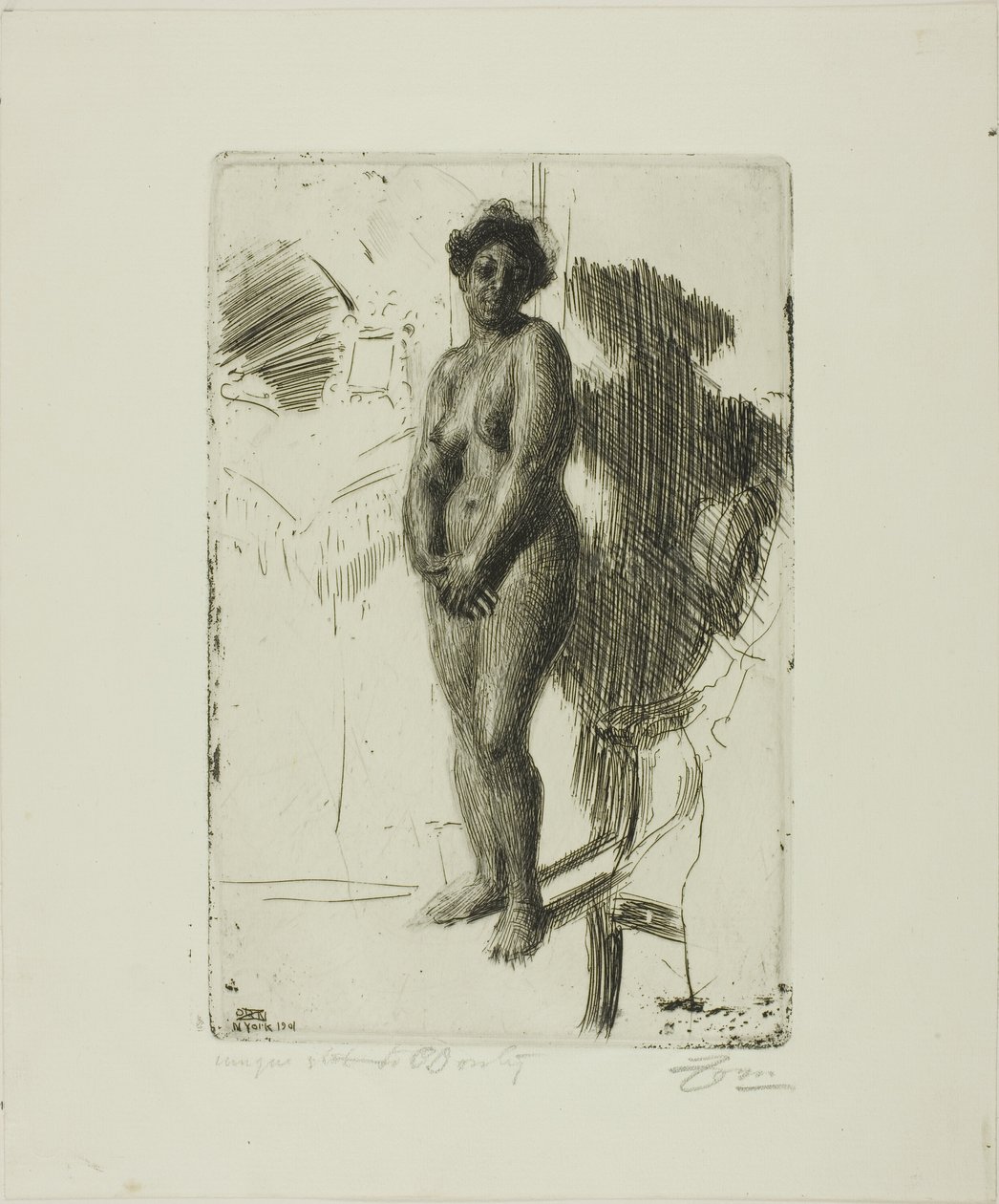 Stojící Černý od Anders Leonard Zorn