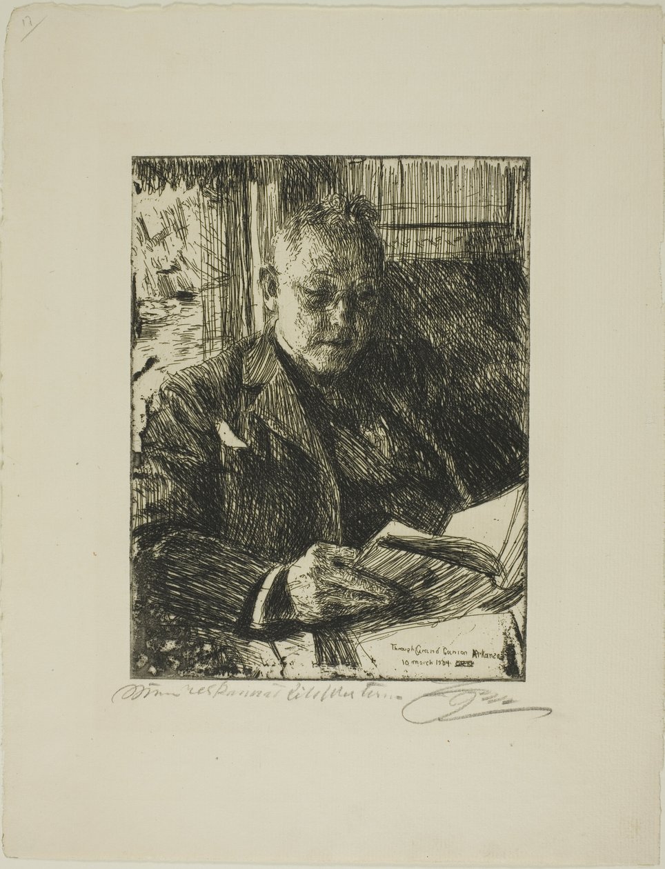 Cestující společník (pan Ch. Deering) od Anders Leonard Zorn