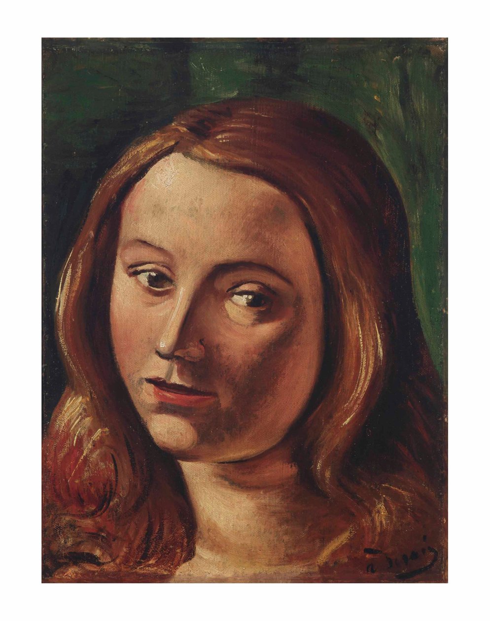 Hlava mladé ženy od Andre Derain