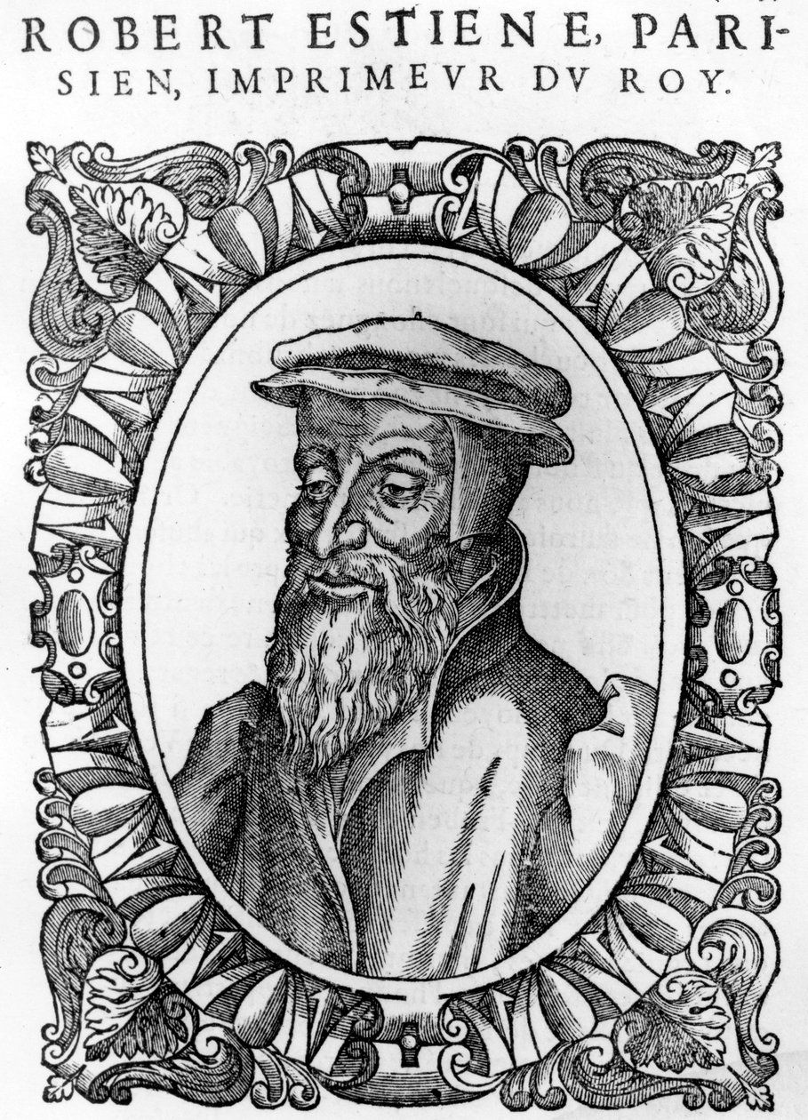 Portrét Roberta Estienna, od Andre Thevet