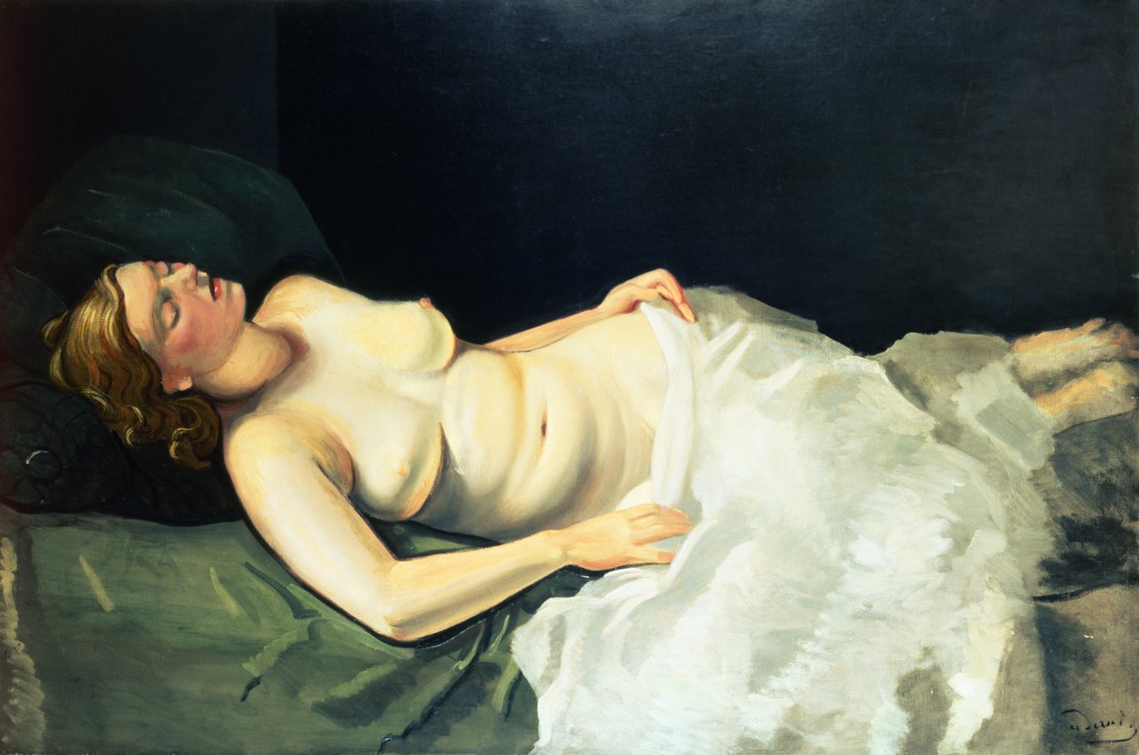 Blondýna nahá spí od Andre Derain