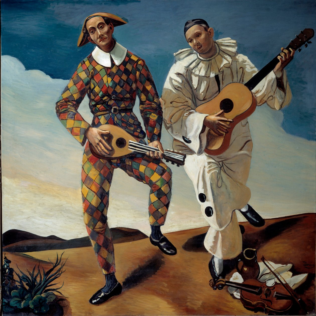 Harlekýn a Pierrot od Andre Derain
