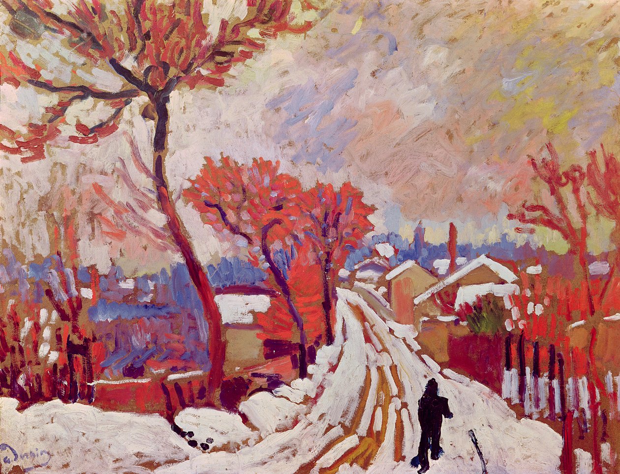 Krajina na sněhu od Andre Derain