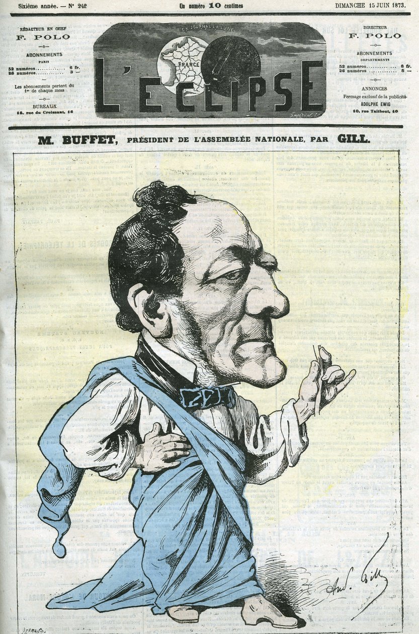 Cartoon Louis-Joseph Buffet (Louis Joseph Buffet od Andre Gill