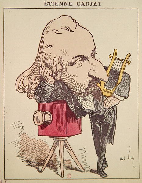 Etienne Carjat, c. 1890 (barevné lito) od Andre Gill