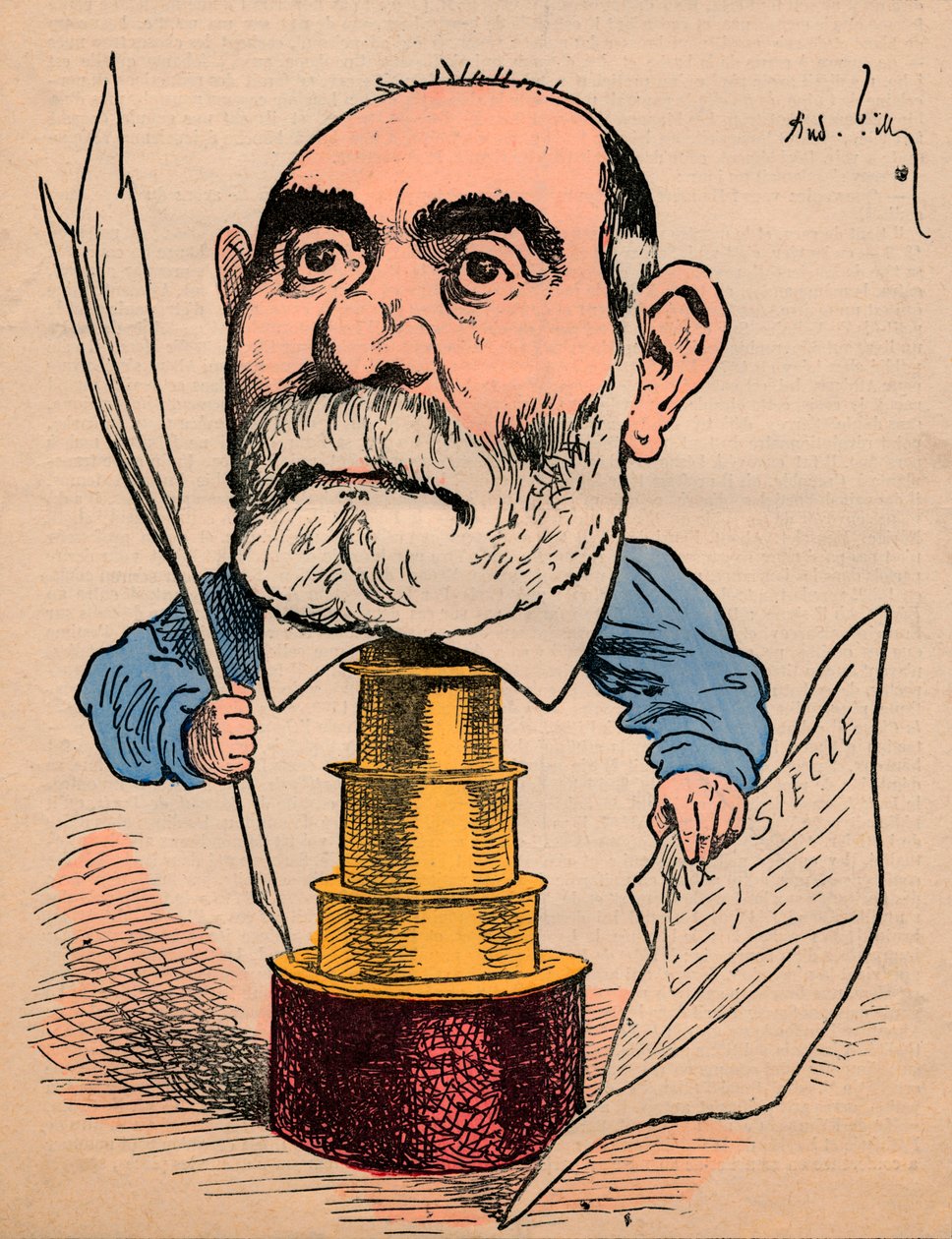 Francisque Sarcey, c1880. od Andre Gill