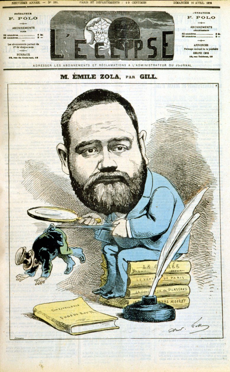 Portrét Emila Zoly od Andre Gill