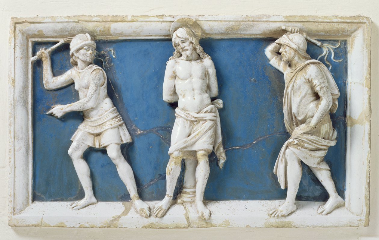 Bičování Krista, 1495 (glazovaná terakota) od Andrea Della Robbia