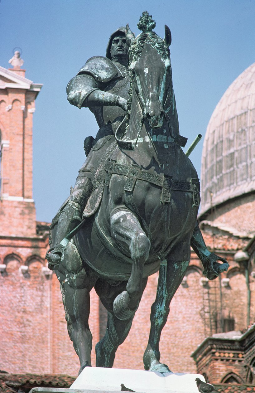 Jezdecká socha kondotiéra Bartolomea Colleoniho, 1488 (bronz) od Andrea del Verrocchio