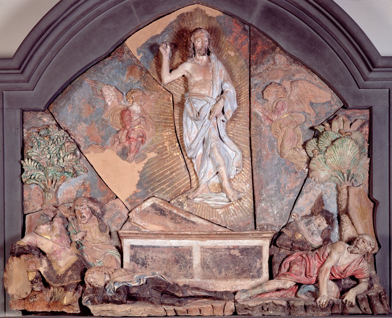 The Careggi Resurrection (polychromovaná terakota) od Andrea del Verrocchio