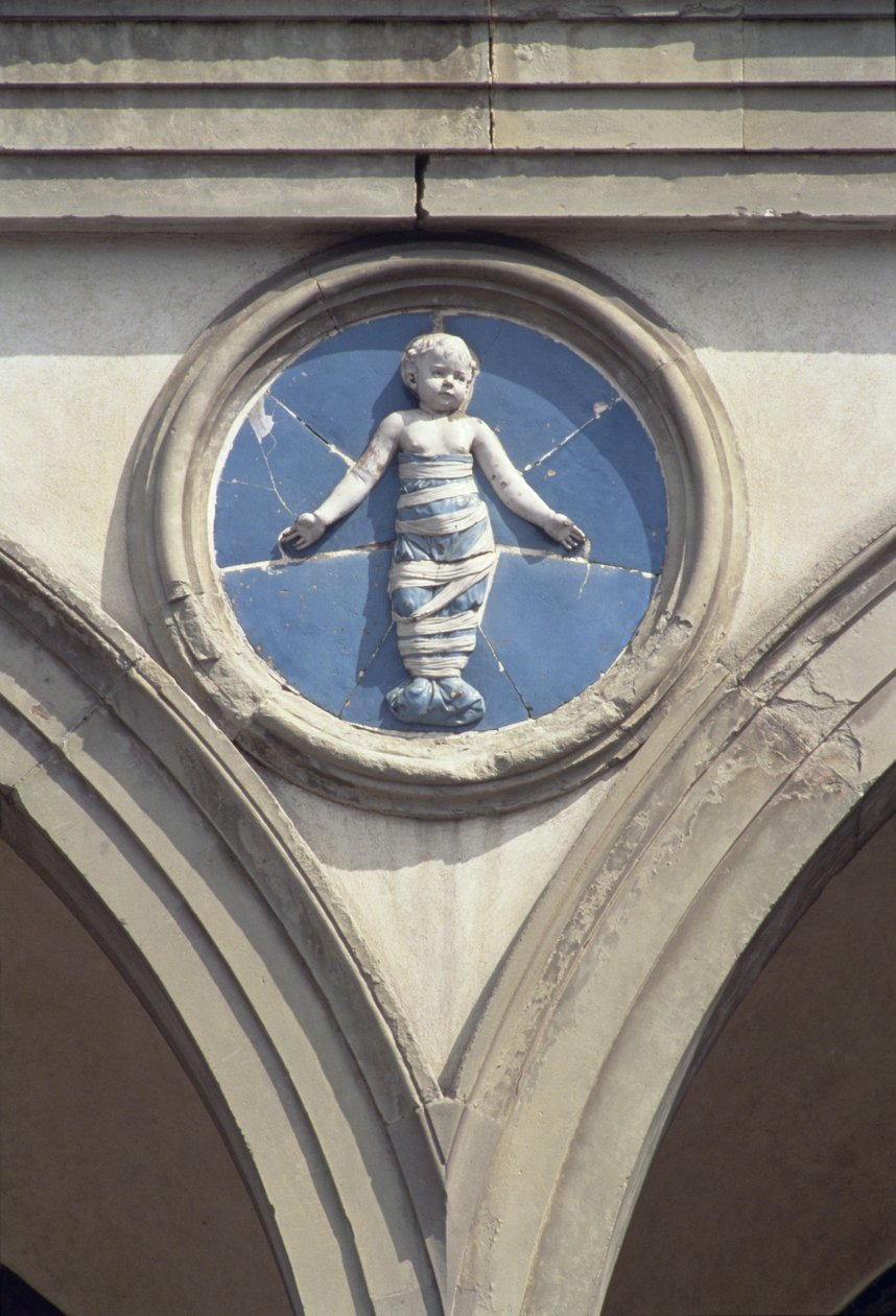 Rondel z fasády (glazovaná terakota) od Andrea Della Robbia