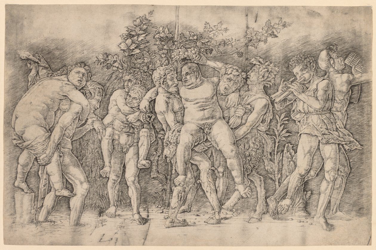 Bakchanal se Silenusem od Andrea Mantegna