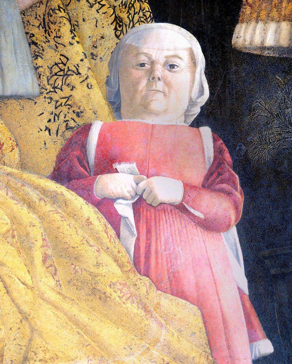 Dwarf of Court, detail ze Court Wall od Andrea Mantegna