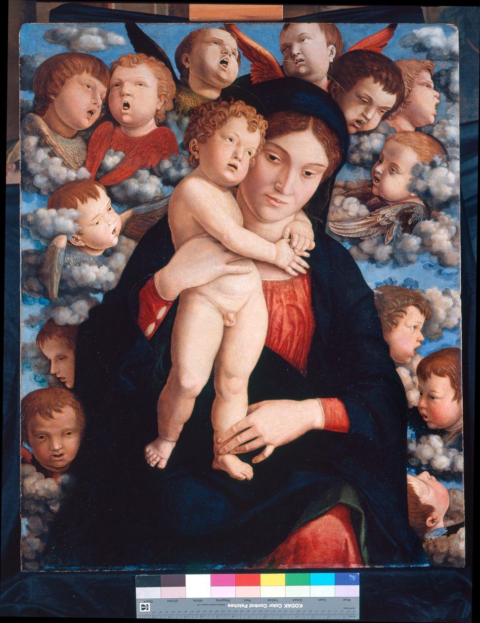 Madona s dítětem a Sbor cherubínů od Andrea Mantegna