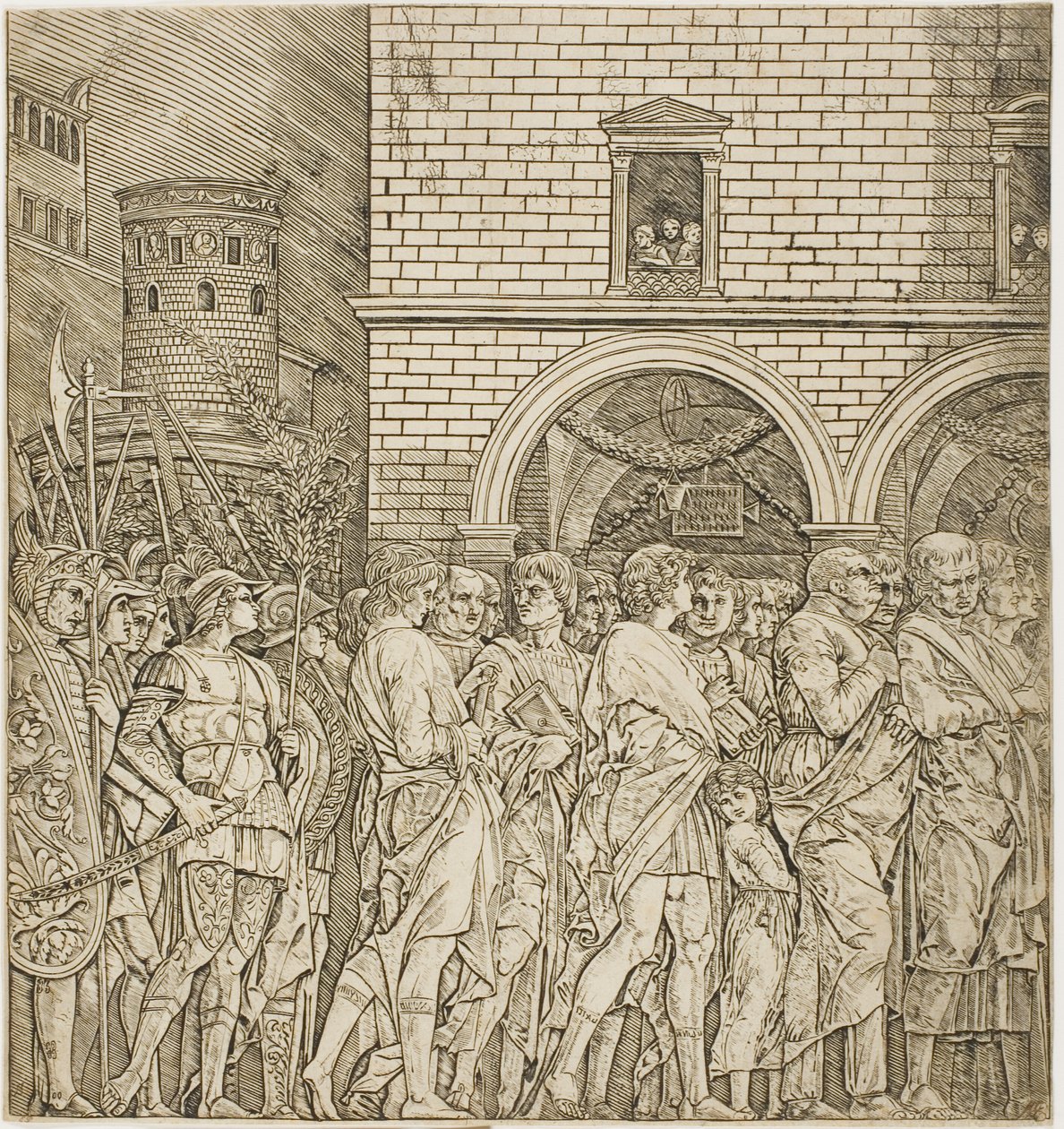 Senators, z Triumph of Caesar od Andrea Mantegna