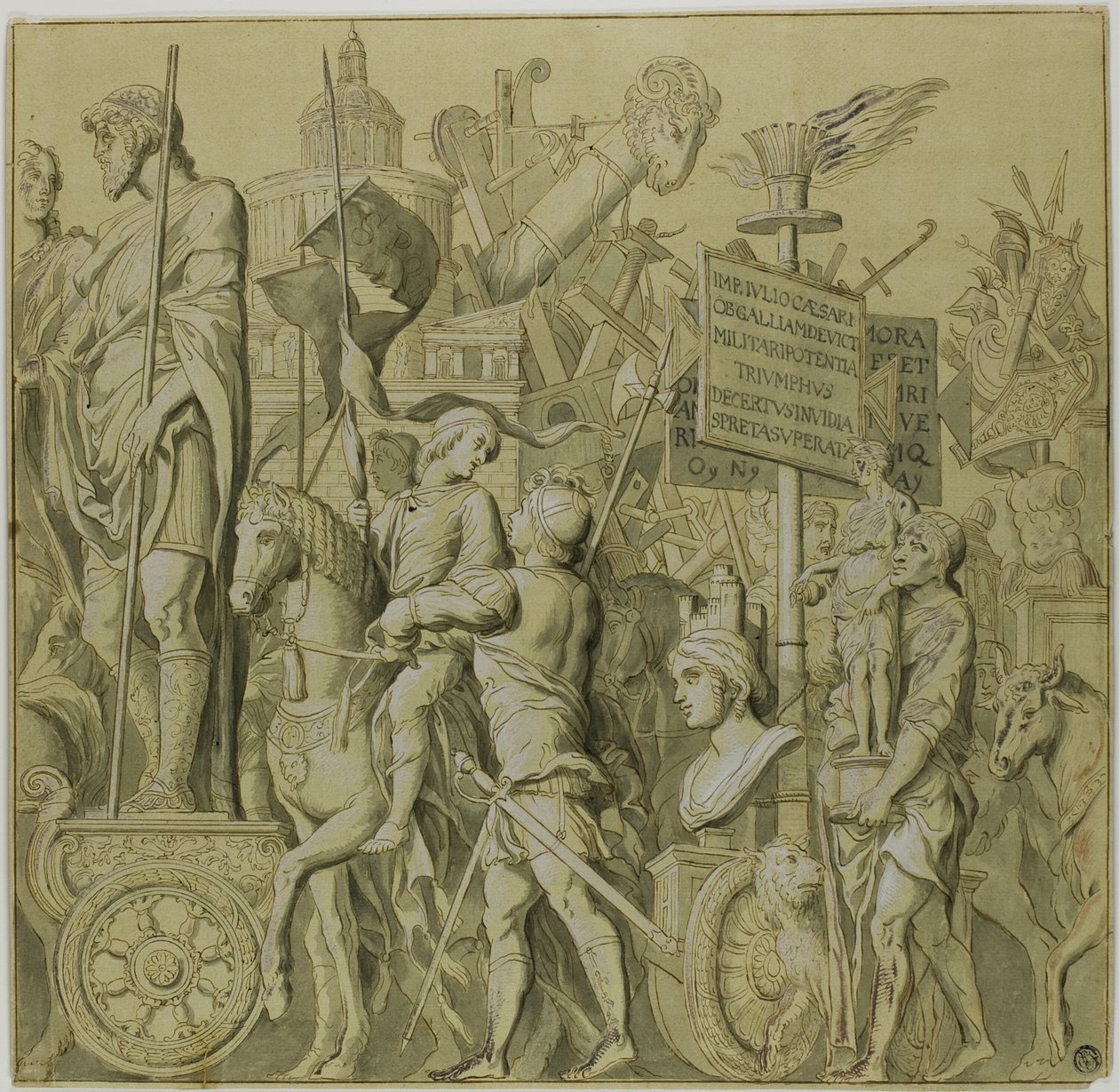 Triumfy Julia Caesara: Plátno č. II od Andrea Mantegna