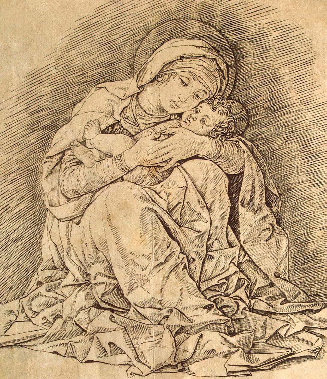 Panna a dítě. od Andrea Mantegna