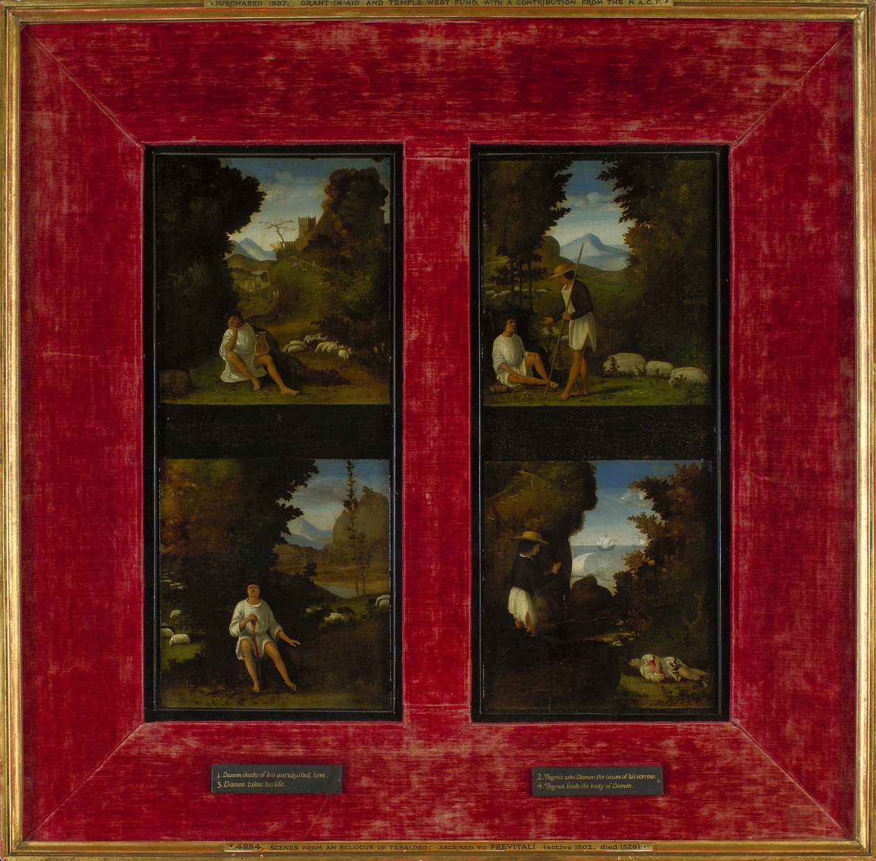 Scény z Tebaldeos Eclogues, c. 1510 od Andrea Previtali
