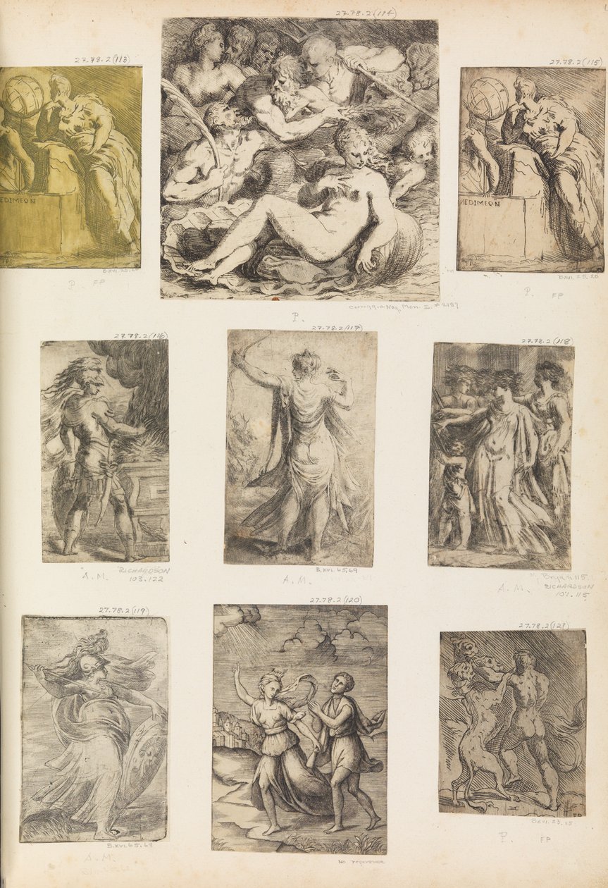 Bellona a další mytologické postavy, ca. 1540. od Andrea Schiavone