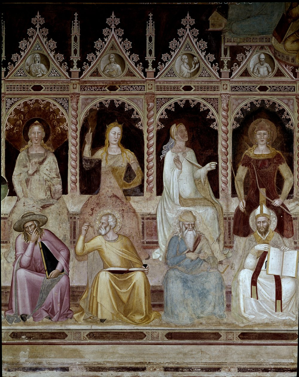 Triumf svatého Tomáše Akvinského od Andrea di Bonaiuto (fl.1343 77)