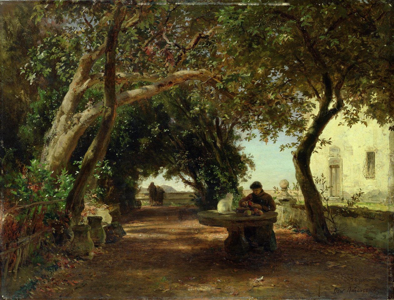 Italské kláštery od Andreas Achenbach