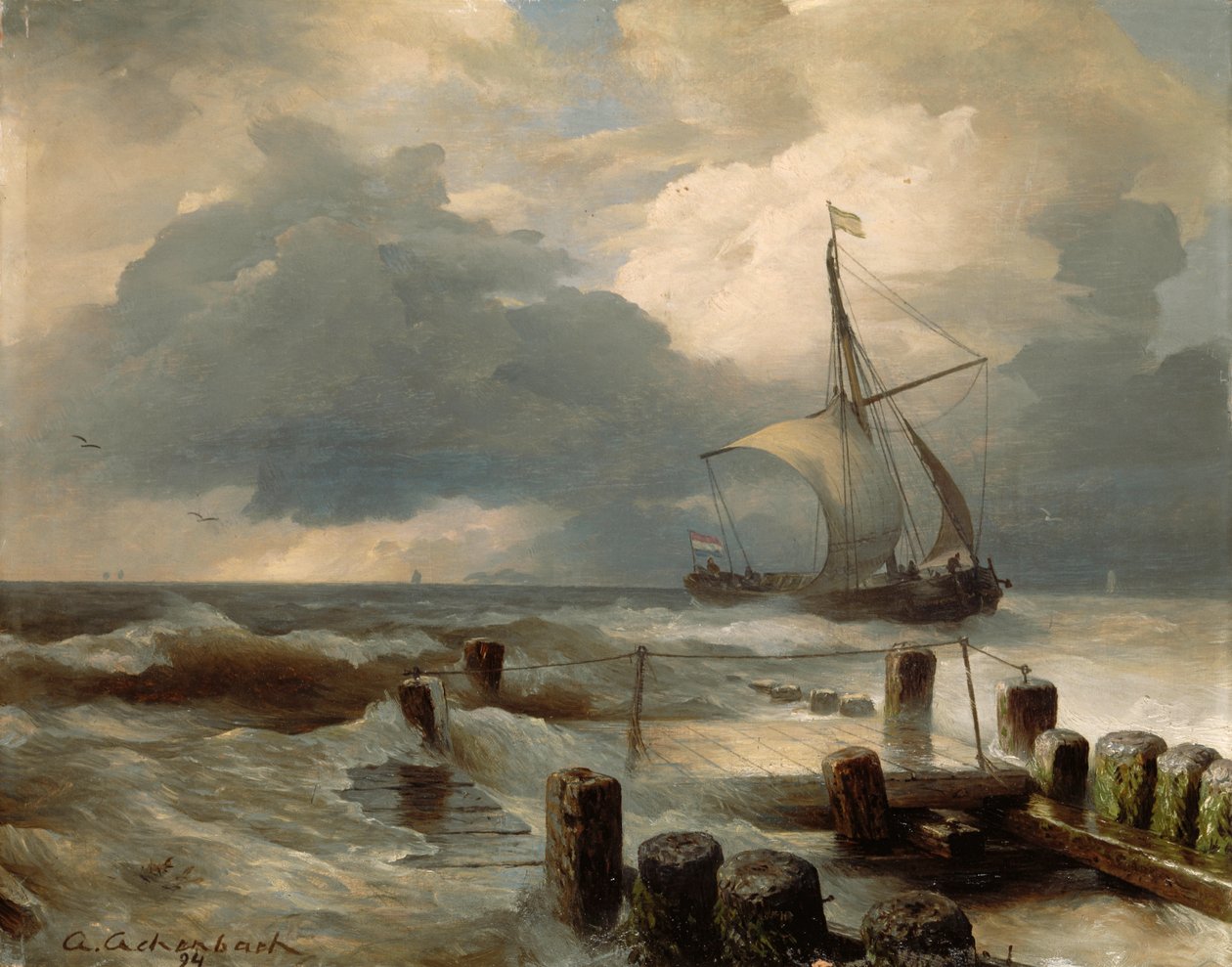 Přímořská krajina, 1894 od Andreas Achenbach