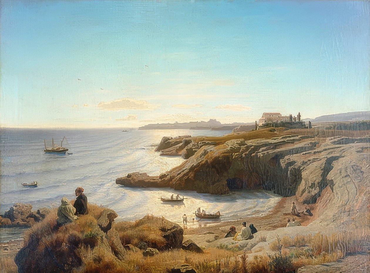 Pobřeží Syrakus. 1861 od Andreas Achenbach