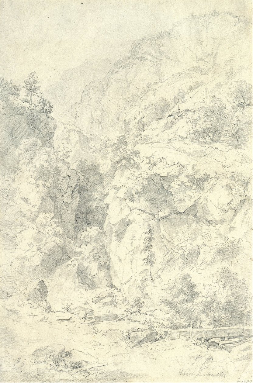 Horská krajina od Andreas Achenbach