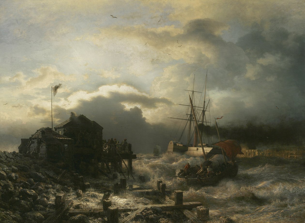Mimo Ostende, 1859 od Andreas Achenbach
