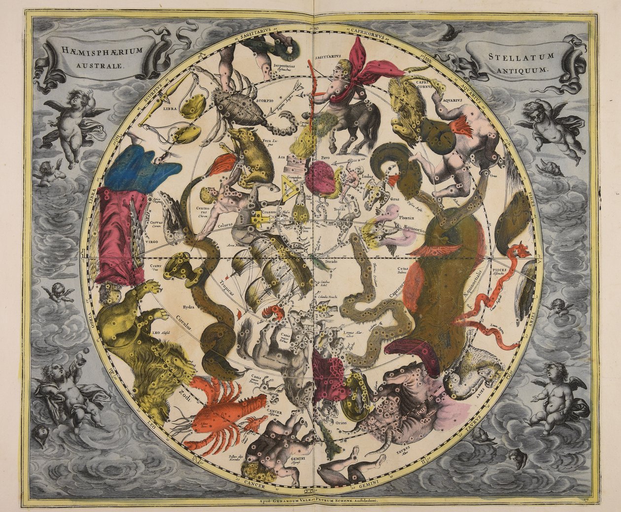 Haemisphaerium stellatum australe antiquum od Andreas Cellarius