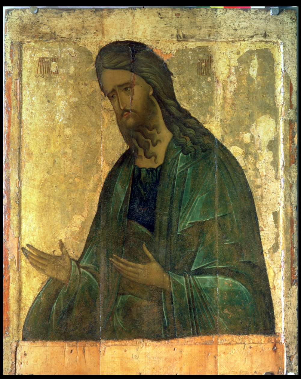 Ikona sv. Jana Křtitele (tempera na panelu) od Andrei Rublev