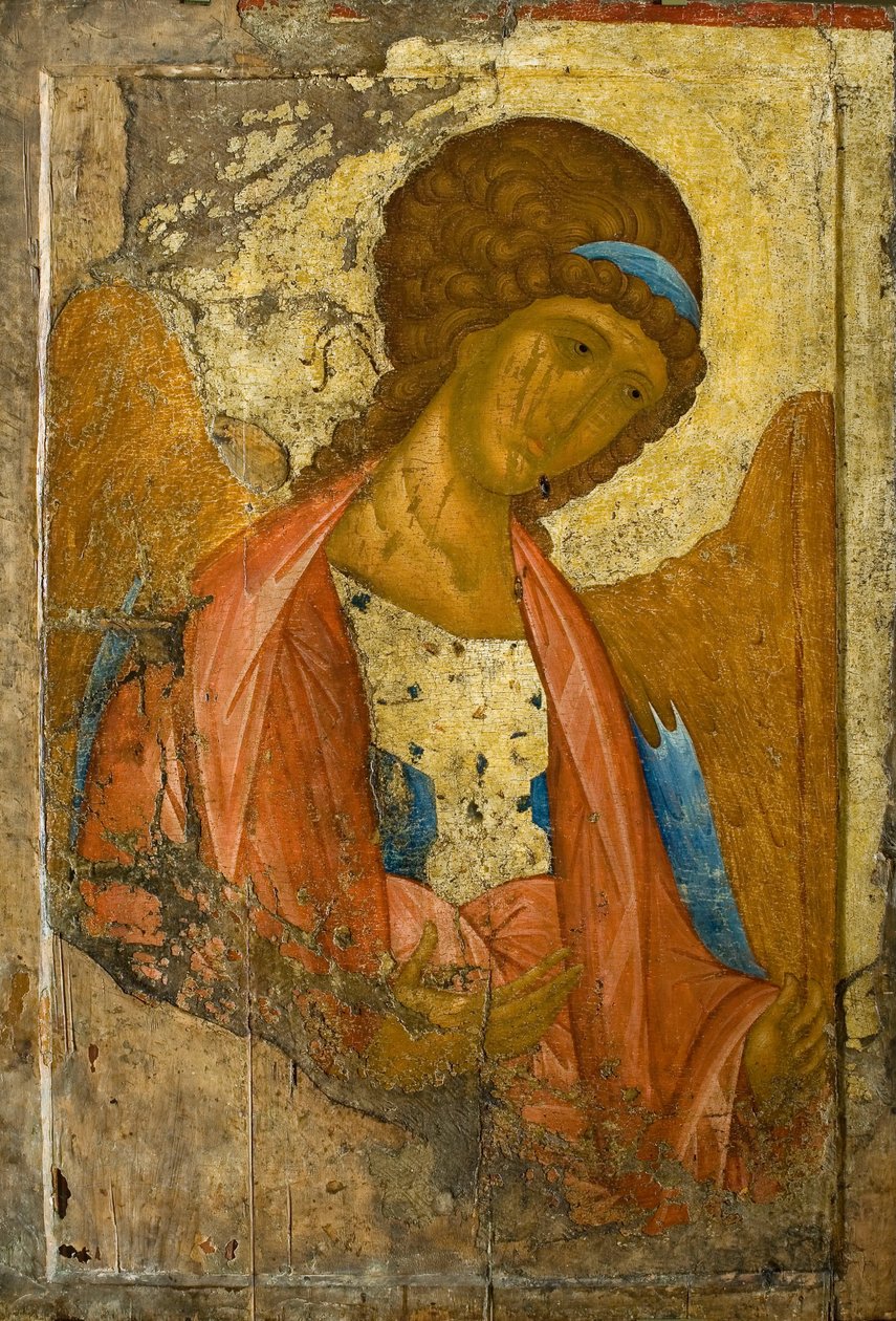 Archanděl Michael. Z Deisus Chin (řada) (Zvenigorodsky) od Andrei Rublev