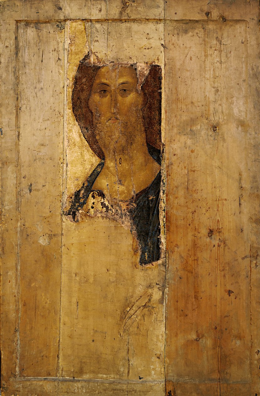 Rusky: "Kristus všemohoucí" Spasitel. Z Deisus Chin od Andrei Rublev