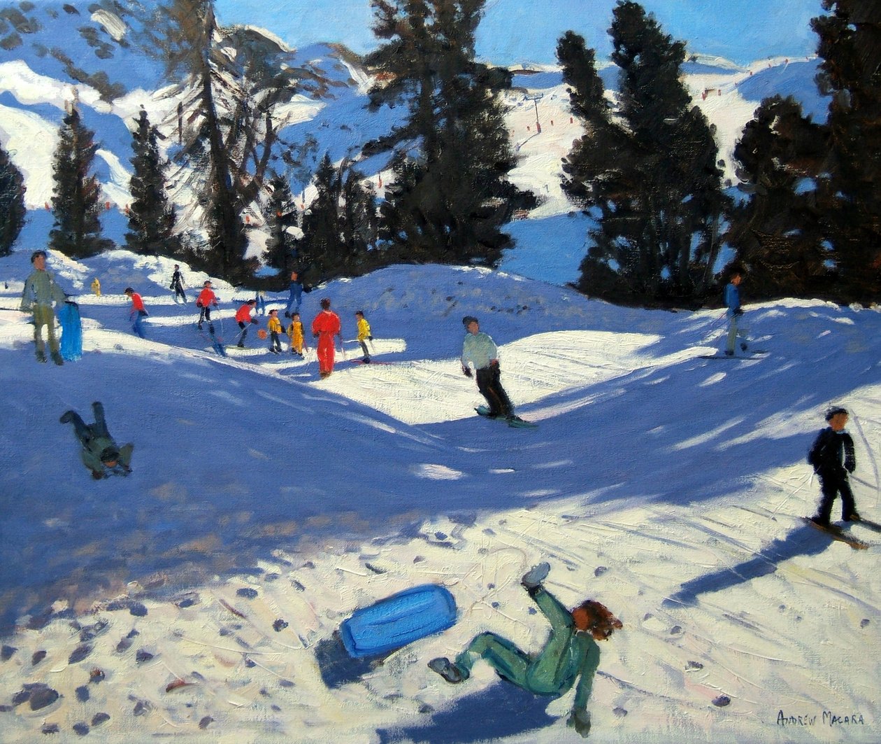 Modré sáně, Belle Plagne od Andrew Macara