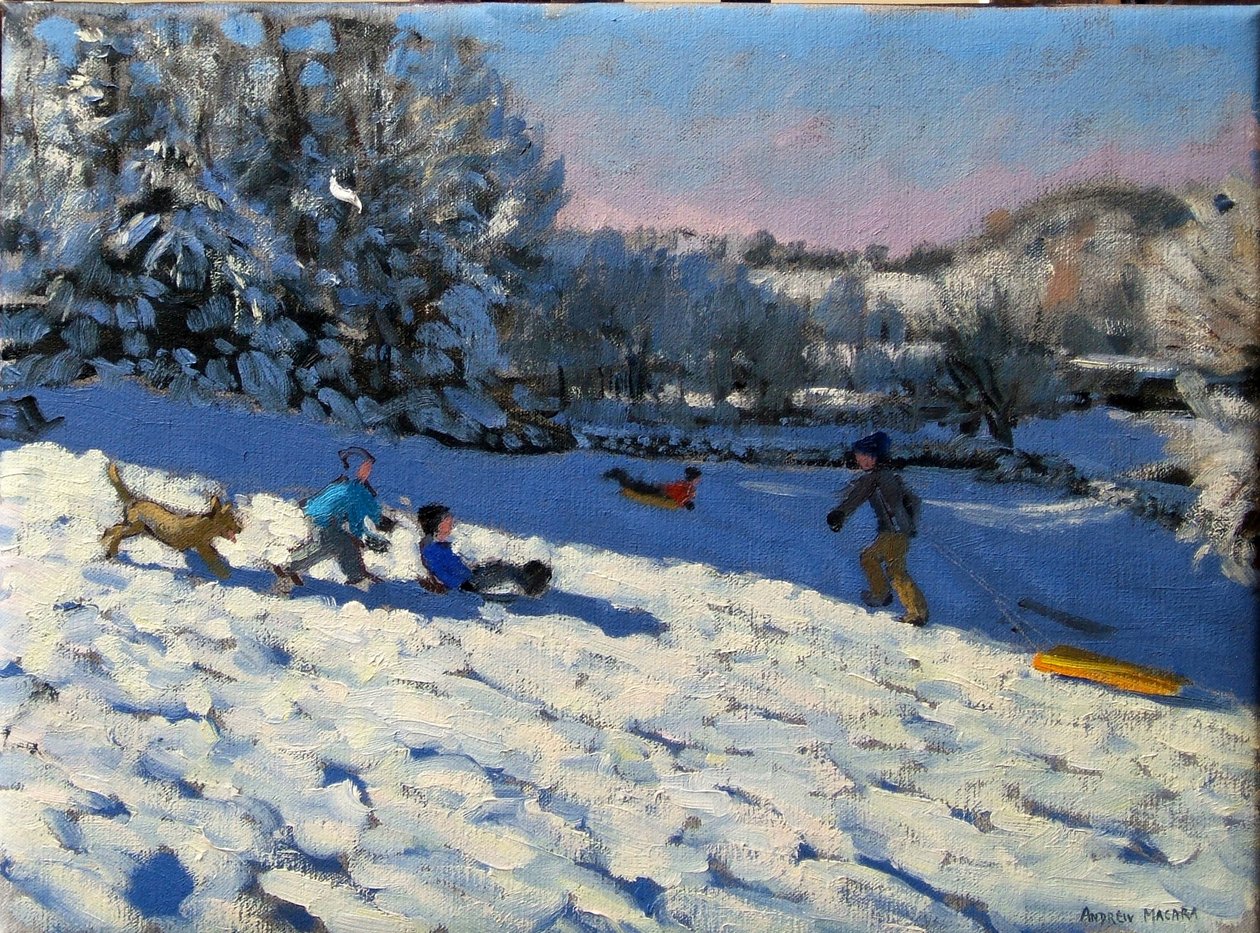 Sáňkování poblíž Youlgreave, Derbyshire od Andrew Macara