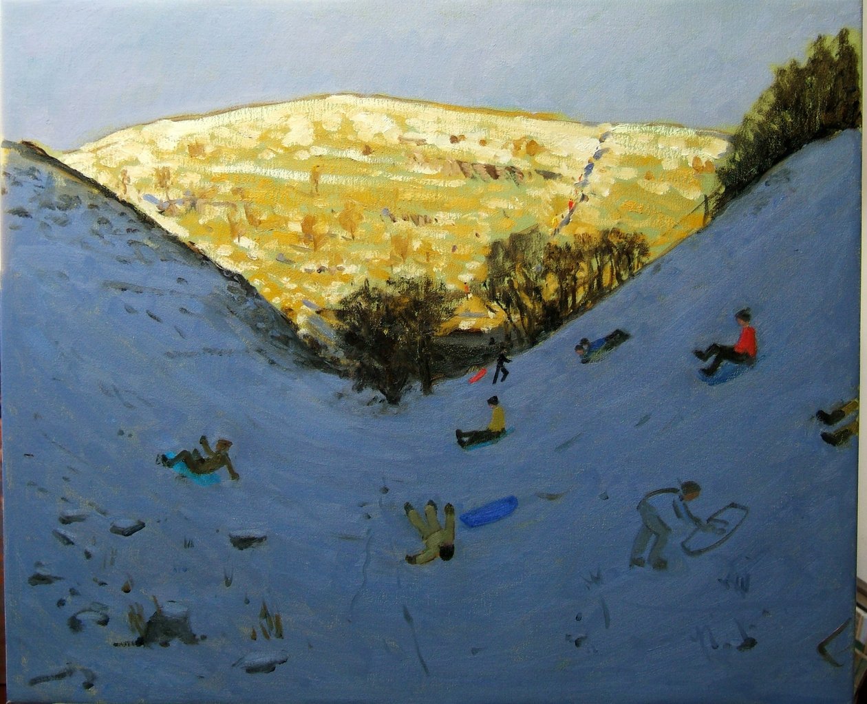 Údolí a sluncem zalitý svah, Lathkill Dale, Derbyshire od Andrew Macara